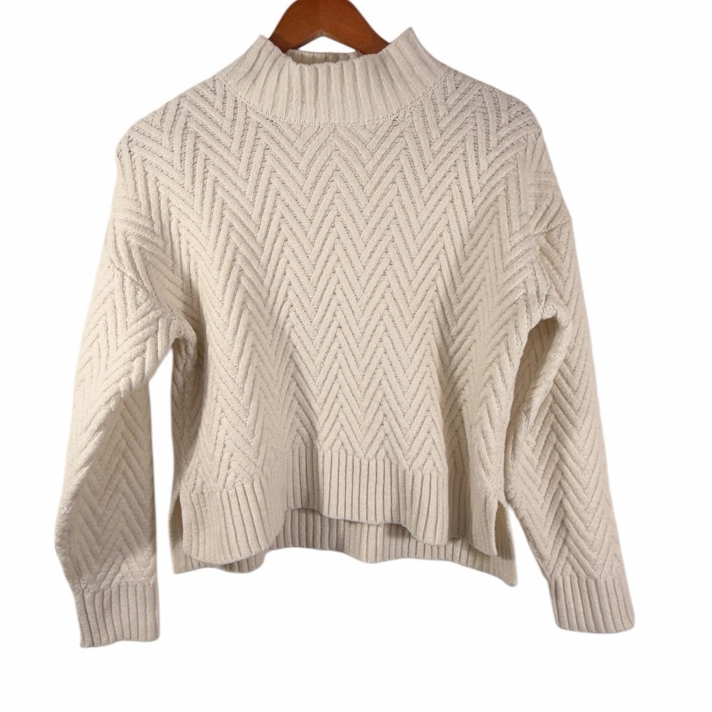 Broadway 38 Cream Textured Knit Sweater Women’s Small - Picture 2 of 6